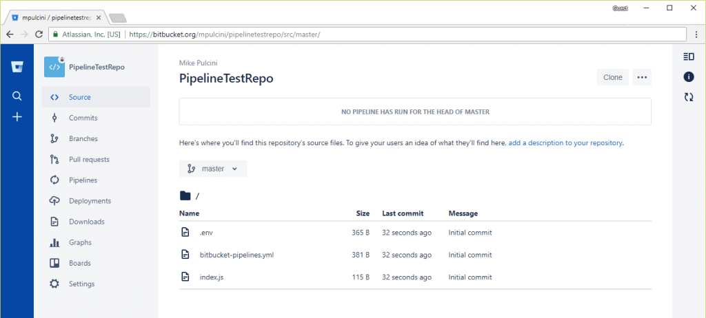 Bitbucket interface