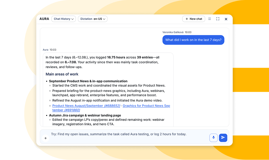 Aura AI agent in Easy8 software