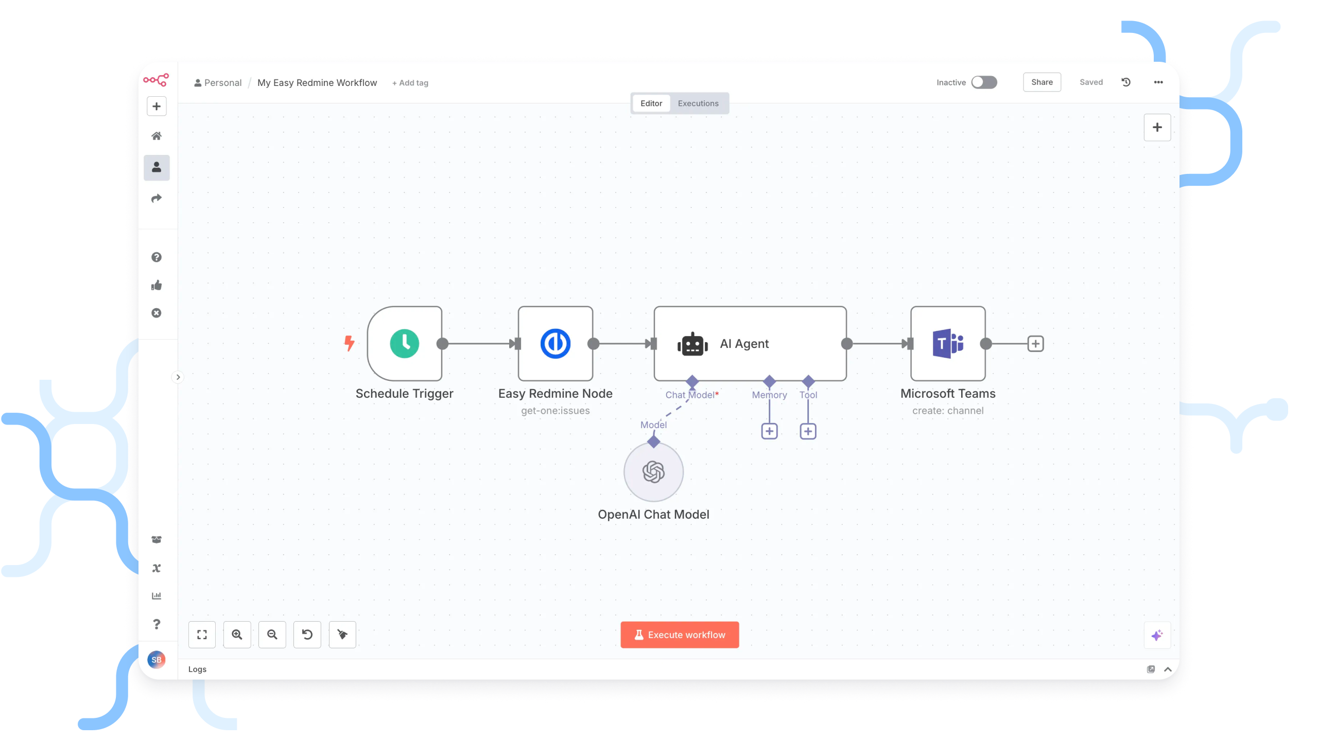 Easy8 software in workflow in n8n