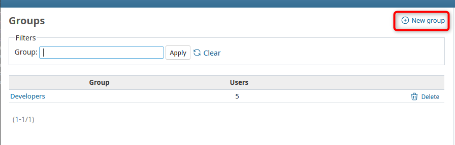 Creating new Redmine group
