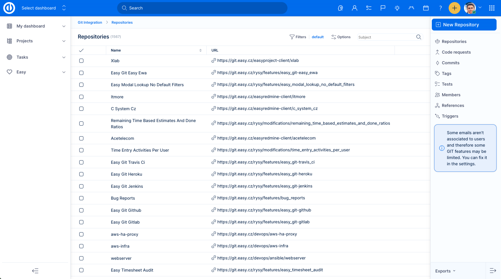 GitLab integration with Easy8