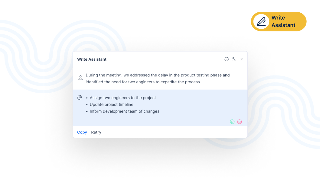 AI Write Assistant in Easy8 software