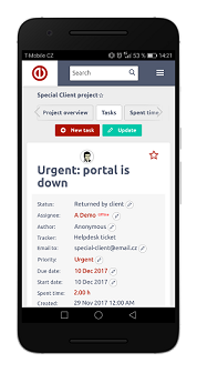 Veja como é a Aplicação Móvel do Easy Redmine Móvel Veja como é a Aplicação Móvel do Easy Redmine Móvel