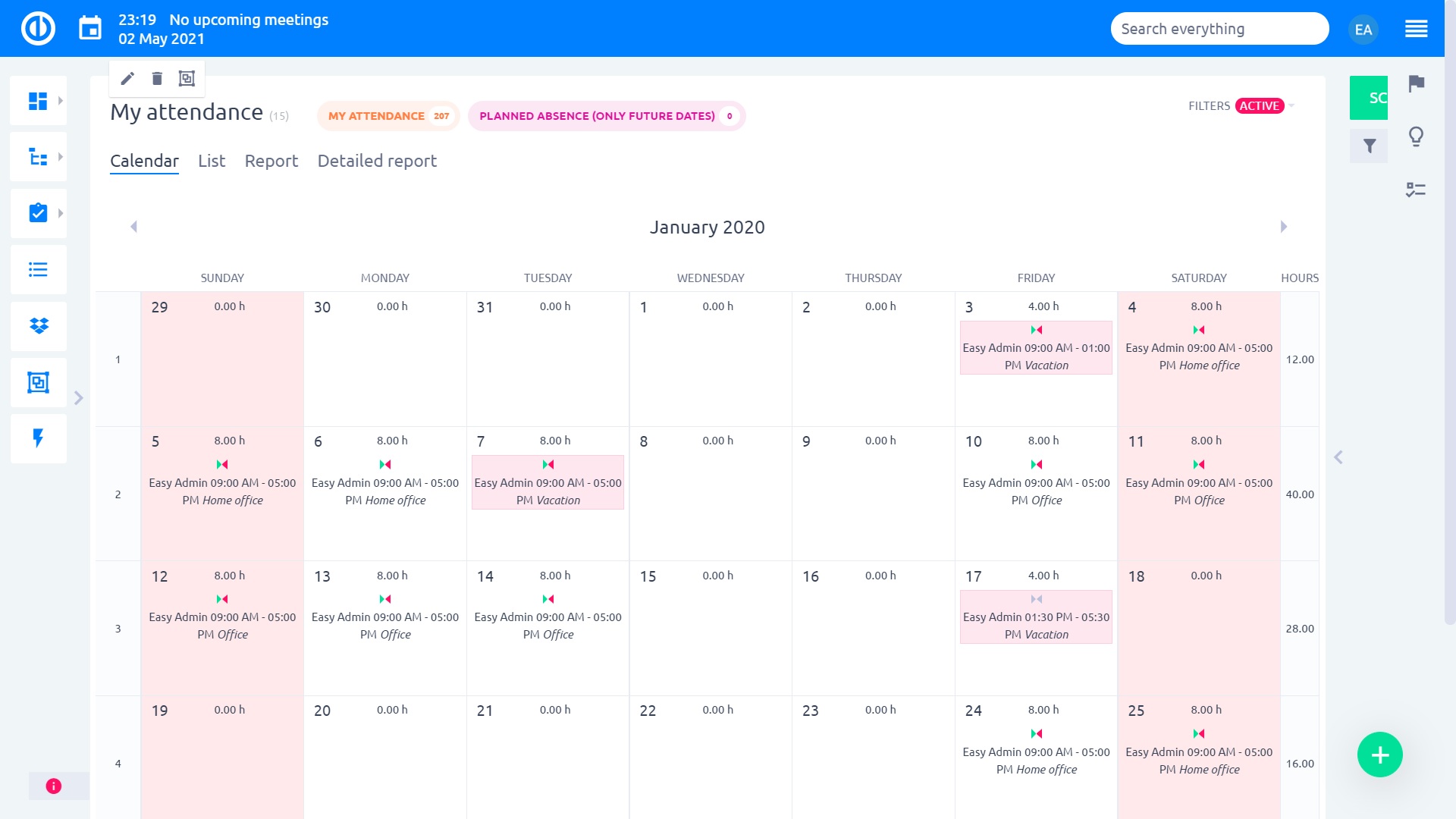 Easy Redmine 2018 - Attendance Management